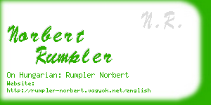 norbert rumpler business card